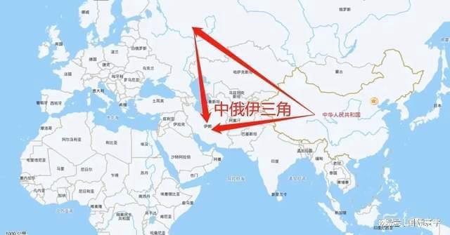 伊朗与中国俄罗斯地图位置