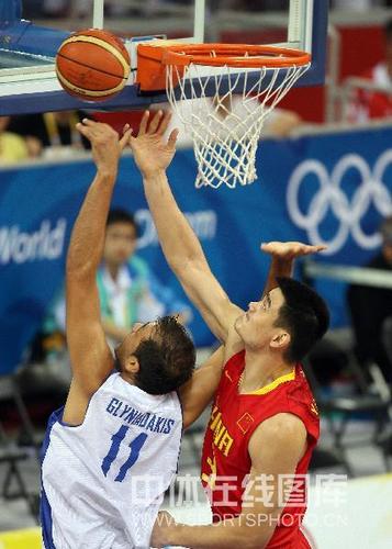 奥运篮球中国vs希腊比赛